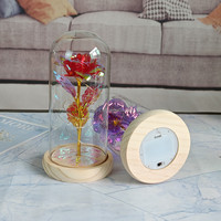 Lampu LED Bunga Mawar Buatan Bentuk Bulat Dalam Kubah Kaca, Hadiah Sempurna Untuk Hari Ibu & Pernikahan (Laris Terjual)
