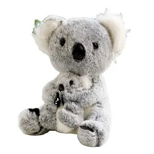 Koala-Animal de peluche de imitación, oso, mamá, Koala, bebé, suave, perezoso, Juguetes