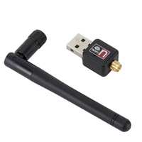 Dongle WiFi adaptor jaringan 150Mbps harga lebih murah antena 6dBi Dongle penerima Wifi USB untuk PC Laptop Desktop