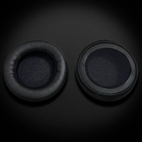 Untuk Bantalan Headphone ATH WS550 Audio Technica Premium Protein Skin Black Memory Foam Over Ear Pads Pengganti Sarung Bantalan.