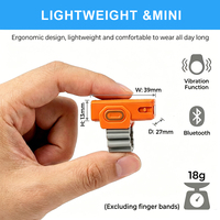 Escáner de Código de Barras de Anillo 2D EDOO AI1520 con Pantalla, Mini Lector de Dedos Inalámbrico Portátil, Compatible con iPad para Inventario