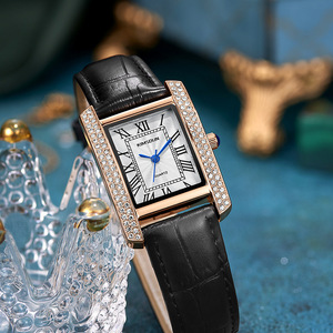 Men‘s Business <b>Automatic</b> Mechanical Watches Waterproof Square Case Clock Genuine Leather <b>Wristwatch</b> Roman Number Dial men Watch - Product Image 3