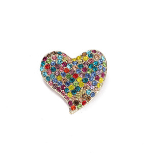 Yunlv versión coreana broche con incrustaciones de diamantes <span class=keywords><strong>en</strong></span> forma de corazón de gama alta, Pin de diamantes de imitación Retro para mujer, <span class=keywords><strong>Coágulo</strong></span> de aleación con sentido de diseño de nicho - Product Image 2