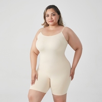 Body moldeador de mujer con cuello redondo, corte bajo, ceñido a la cintura, sin costuras, estilo tirantes, de nailon y elastano, con control abdominal elástico