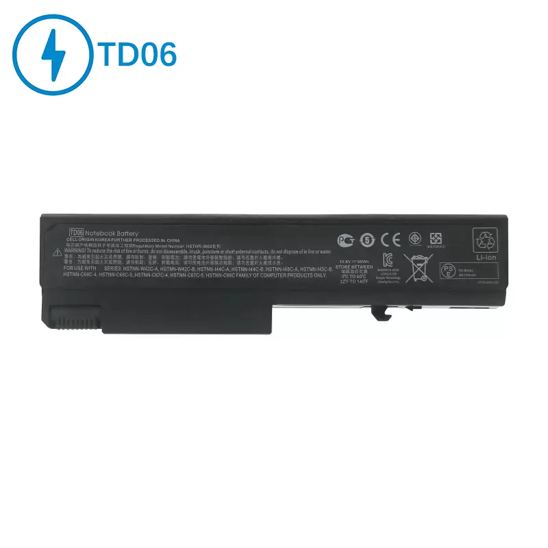 TD06 TD06XL HSTNN-CB1C סוללת מחשב נייד OEM עבור HP EliteBook 8440p 6500b 6530b 6535b 6440b סוללת מחברת נטענת