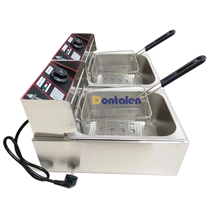 Dontalen 6L*2 Commercial Stainless Steel Eco-friendly Potato <strong>Chips</strong> Chicken Frying Machine Electric Deep <strong>Fryers</strong> CE Industrial - Product Image 1