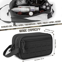 Trousse de Toilette Homme Personnalisable avec Logo, Sac de Voyage pour Rasage, Trousse de Douche, Outil d'Hygiène EDC, Pochettes Molle, Trousse de Toilette Zippée pour Homme