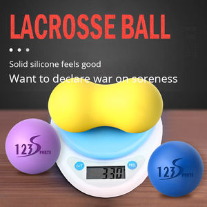 123sports新しいホットセールカスタムシリコンラクロスボール弾性ラバーポイントセラピーピーナッツヨガローラーマッサージボール卸売 - Product Image 2