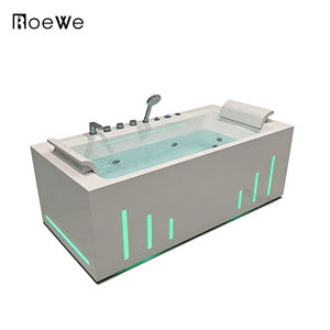 Baignoire Balnéo de Luxe à Effet Cascade avec Massage Hydro & Air, en Acrylique, Double Spa, Jacuzzi avec Douche - Product Image 1