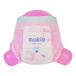 ผ้าอ้อมสำเร็จรูปสำหรับเด็ก Makio คุณภาพสูง ซึมซับดีเยี่ยม แบบกางเกง ตัวอย่างฟรี ขายส่ง - Product Image 4