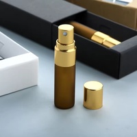 Flacon de Parfum 10 ml avec Boîte d'Emballage Atomiseur Vide, Parfum Noir et Blanc, Emballage Noir