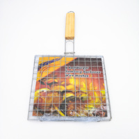 Kit de pince à main en fil de fer antiadhésif résistant à la chaleur pour grillades carrées de poisson et poulet, outil de barbecue le plus vendu