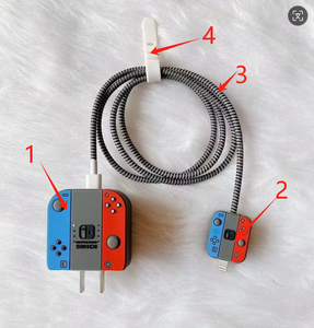 Funda Protectora de Cable y Cargador Celular de Dibujos Animados 3D Kawaii, Estuche Mordisco para iPhone 18W 20W (EU, EE. UU., Reino Unido) - Product Image 6