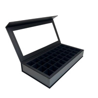 Boîte à chocolat de luxe écologique en forme de cœur avec fenêtre en PVC à adsorption magnétique, emballage personnalisé pour bonbons et truffes, anniversaire