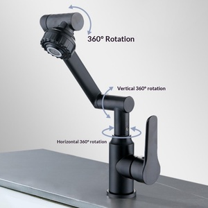 <span class=keywords><strong>Robinet</strong></span> de lavabo en acier inoxydable avec cartouche céramique, design moderne pour eau chaude/froide, style chat porte-bonheur pour lavabo de salle de bain et <span class=keywords><strong>cuisine</strong></span> - Product Image 4