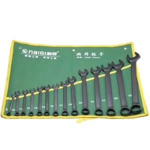 Naichi Dual Purpose Wrench Set 14x8-24mm Combination Hand Tool For Auto Repair With Soft Case Storage - Product Image 2