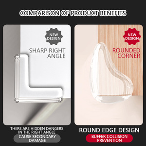 Gao Fuya Water Droplet Corner <b>Protector</b> Transparent <b>PVC</b> Child Safety <b>Table</b> Edge Guard Spherical Shape - Product Image 4