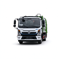 Camion compacteur de déchets à chargement arrière Dongfeng EV 8 m³ zéro émission, camion électrique pour l'élimination des déchets urbains et l'assainissement