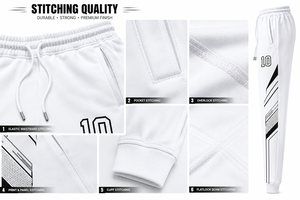 <b>Men's</b> <b>White</b> Drawstring Sweatpants With Number 10 Print Side Pockets Breathable Casual <b>Joggers</b> Elastic Waist Autumn Wear - Product Image 6