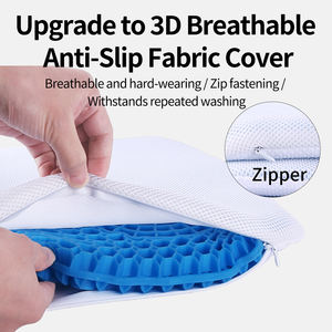 TPE 젤 통기성 직사각형 인체공학적 소파 시트 쿠션 탈부착 가능한 직조 쿠션 커버 자동차 및 매트용 - Product Image 4