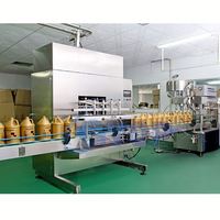Ligne de production entièrement automatique pour le remplissage, le bouchage et l'étiquetage de bouteilles de détergent liquide