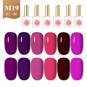 Suministros de uñas privadas Artificial OEM Etiqueta privada Color Soak Off Nali Gel Uv Set Esmalte de uñas 6 colores Nail Art Led Uv Gel - Product Image 2