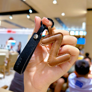 Wholesale 26 Full Letter PU Leather Initial Keychain Alphabet Keyring Holder for Car Bag Xmas Valentine's Day Gifts - Product Image 4