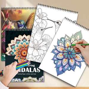 Livre de coloriage <span class=keywords><strong>mandala</strong></span> personnalisé |   Pages <span class=keywords><strong>à</strong></span> colorier créatives DIY pour enfants, livre de dessin artistique apaisant pour soulager le stress pour adultes - Product Image 3
