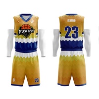 Ensemble de maillots de basket-ball personnalisés de haute qualité, maillots de basket-ball imprimés par sublimation, uniformes de basket-ball pour hommes