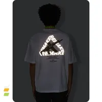 Camiseta bordada personalizada de Next Level, ropa con Logo de gran tamaño, camiseta reflectante de raglán