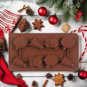 Large Chocolate Christmas Cartoon <b>Silicone</b> Material Cake <b>Baking</b> Diy Mold - Product Image 6