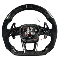 Setir Kemudi Serat Karbon Tempa Khusus untuk Audi A1 A3 A4 A5 A6 A7 RS R8 RS3 C7 Q5 Q7 S3 S5 8V B8 B9 S4 Q3 Q8 Tanpa airbag