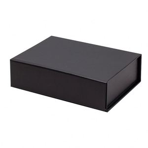 Custom Logo Brand A6 Shallow Black Gift Packaging Rigid <b>Cardboard</b> <b>Boxes</b> with Magnetic Lid - Product Image 1