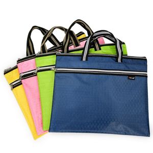 Football Print Oxford Waterproof Double-Layer Office Briefcase with Zipper for Meeting <b>Materials</b> and Document Files - Product Image 2