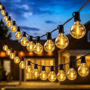 Guirlande lumineuse Globe avec ampoules LED incassables, étanche, pour extérieur, patio, jardin, fête, éclairage décoratif - Product Image 5