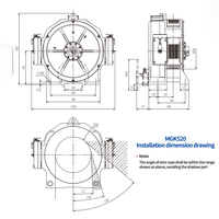 Moteur d'ascenseur sans engrenages série MGK MGK520 MGK640 MGK750 pour pièces de rechange d'ascenseurs