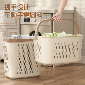 Laundry <b>Basket</b> PP Rectangle Minimalist Design <b>Large</b> Capacity Breathable <b>Storage</b> <b>For</b> Dormitory Bathroom Household Use - Product Image 2