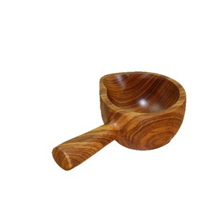 Tazón para Condimentos de Madera de Acacia con Asa, Plato Redondo para Salsas de Estilo Japonés Hecho a Mano, Vajilla Creativa - Product Image 5