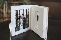 Boîte cadeau en lin de qualité supérieure personnalisée pour mariage pour clé USB