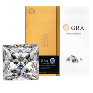 GRA Moissanite Princess Cut D Color VVS Clarity Loose Stone For Ring Making - Product Image 1