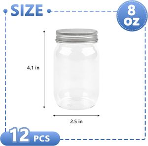 Bocaux Mason faits à la main en verre borosilicate de haute qualité avec couvercle, sans BPA, qualité alimentaire, tailles personnalisées, verre transparent, carton de cuisine, minimaliste - Product Image 2