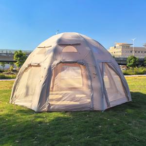 Tenda Gonfiabile Automatica Grande a Cupola con Pompa ad Aria, Doppio Strato, Quattro Stagioni, Struttura Monocamera, per <span class=keywords><strong>Glamping</strong></span> Familiare e Campeggio, Dimensioni 4m - Product Image 4