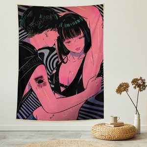 Affiches décoratives d'anime japonais, filles caricaturées sexy, tentures murales pour la <span class=keywords><strong>décoration</strong></span> rétro de la chambre - Product Image 1