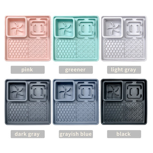 Food Grade Silicone Pet Plates and Slow Food Mats <b>Cat</b> and Dog Tableware Utensils with Suction Cups Comfortable Bowls & <b>Feeders</b> - Product Image 1