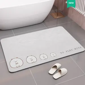 Ультра-с высоким уровнем водопоглощения быстросохнущая Non-Slip диатомитовый коврик для ванной из мягкого материала;