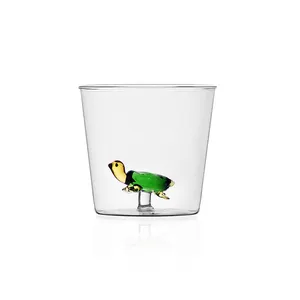 2021 factory wholesale customizable small animal series creative design gift glass beer mug