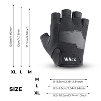 Gants de cyclisme Vilico demi-doigts pour sports de plein air VTT route printemps été respirants avec rembourrage en gel polyester protection UV personnalisables