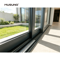 Portes coulissantes en aluminium à rupture de pont thermique, écoénergétiques, sur mesure, avec double vitrage trempé, pour balcon, patio, entrée