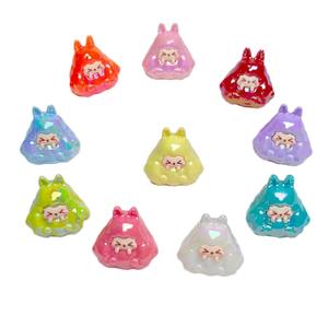 Dessin animé plaqué crème caoutchouc Kk marée jouer animaux colorés bricolage aveugle sac accessoires voiture table décoration acrylique charme - Product Image 4