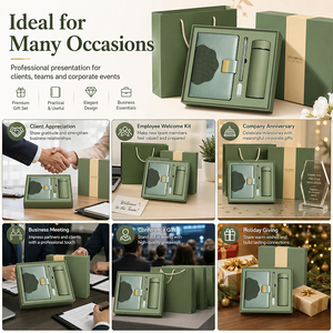 Business Gift Set Notebook Thermos Cup Book Pen Gift Box Bag Logo Engraving Enterprise Customized - Product Image 2